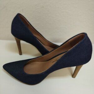 Christian Siriano Blue Denim Heels